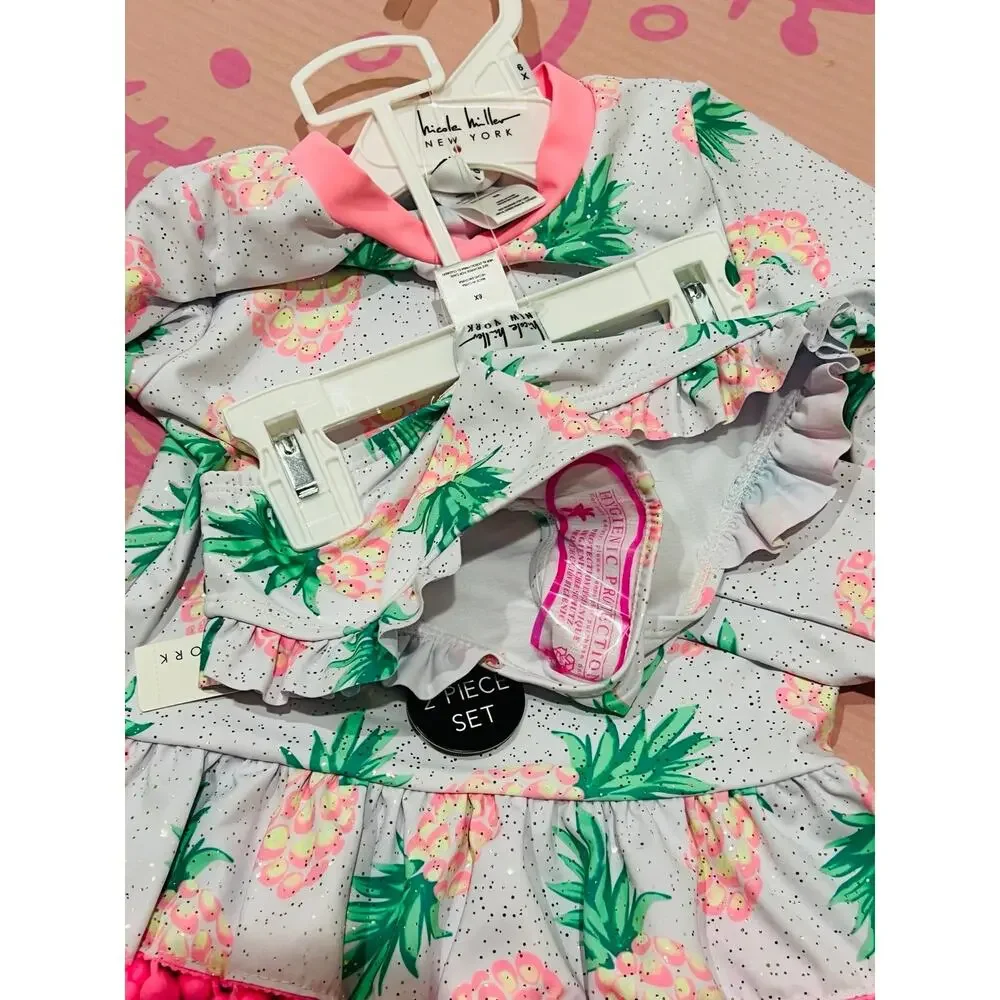 NWT❤️Nicole Miller 2 Piece Swimsuit sz6X/7